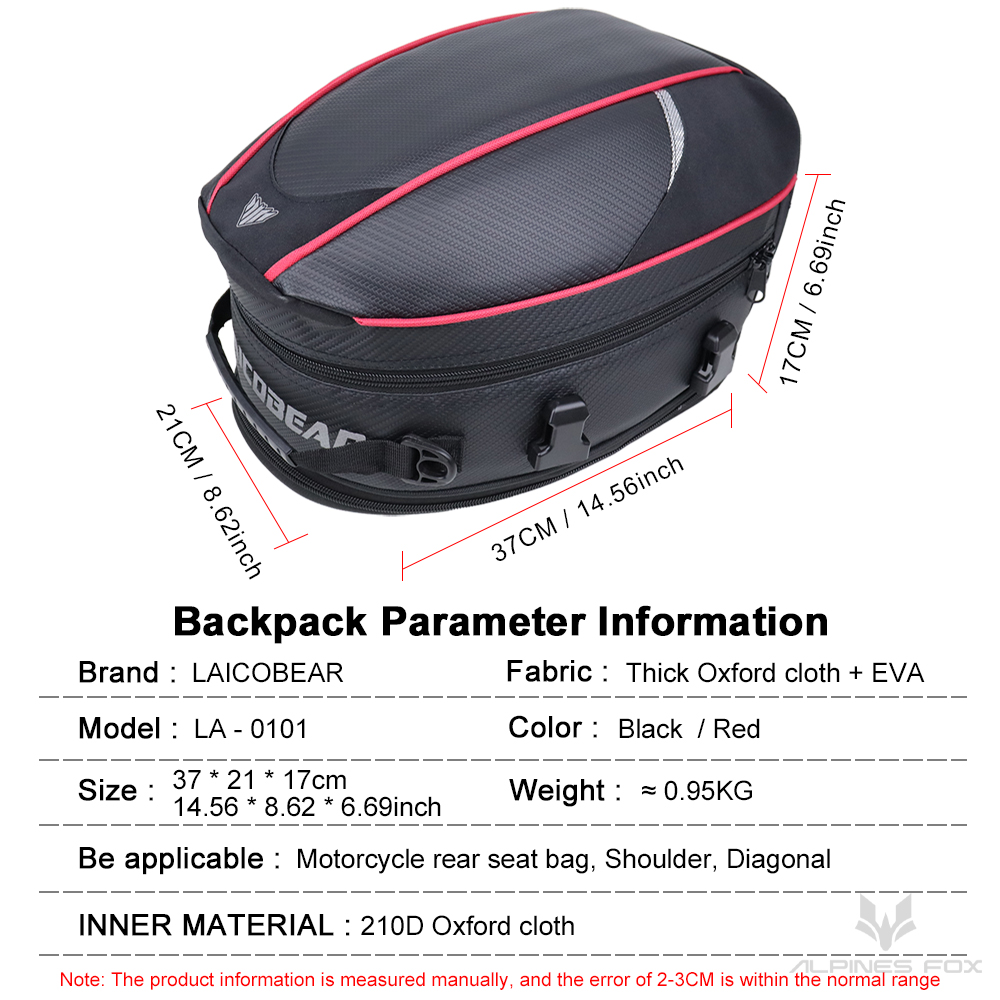 Мотоциклетная хвостовая сумка, – обзор и цена Motorcycle Gear Backpack